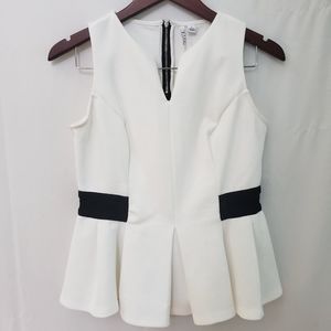 Elle - sleeveless blouse peplum waist line